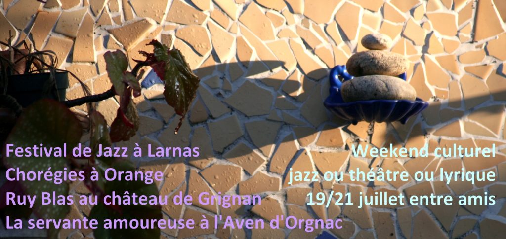 Weekend culturel du 19 au 21 juillet 2019 en Rhône Alpes