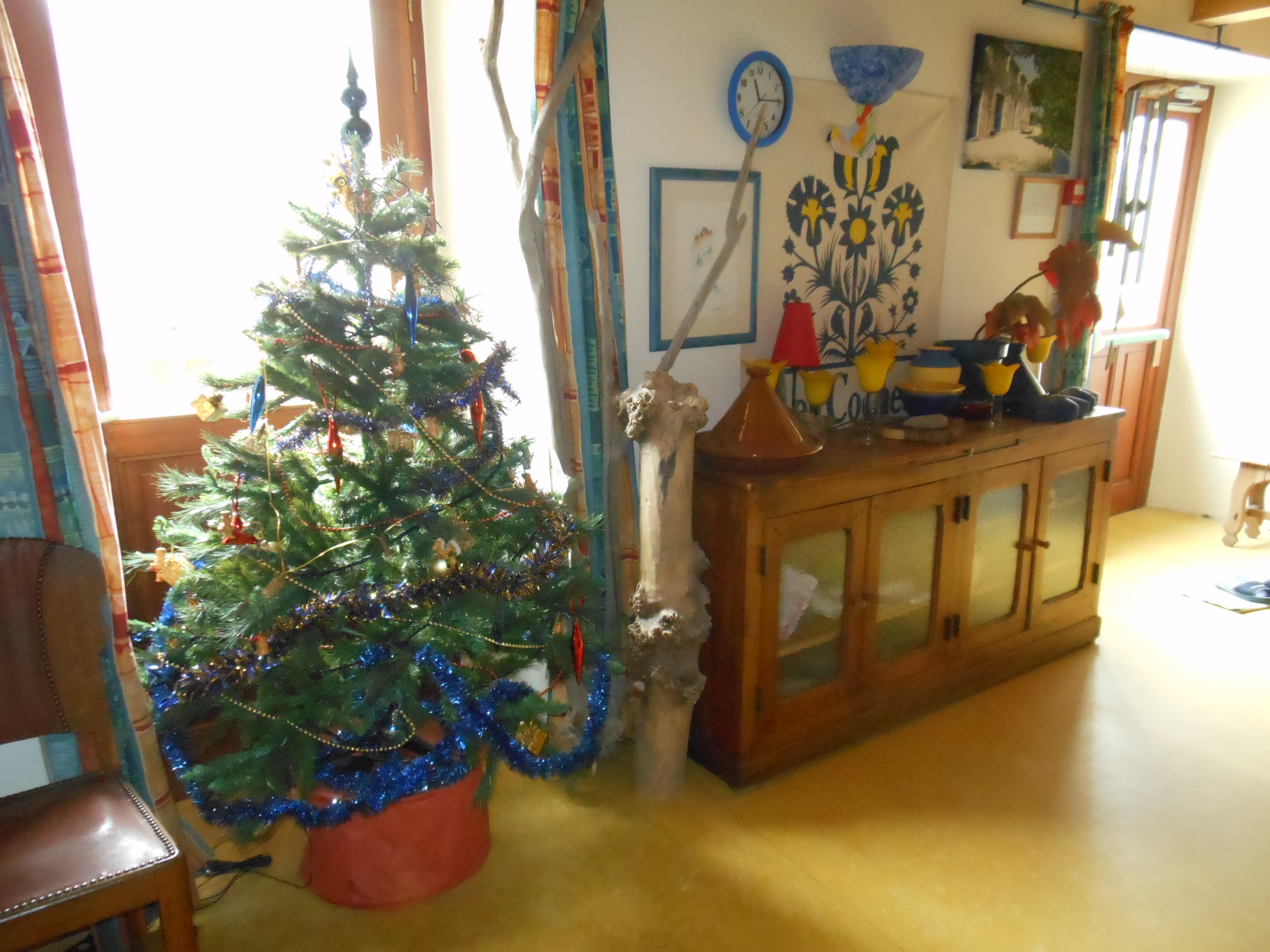 Sapin et ambiance de Noël à la maison bleue