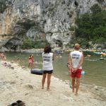 Plage du Pont d'Arc sur l'Ardèche