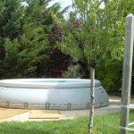 Piscine hors sol de la maison bleue - Ardèche - Gite de groupe